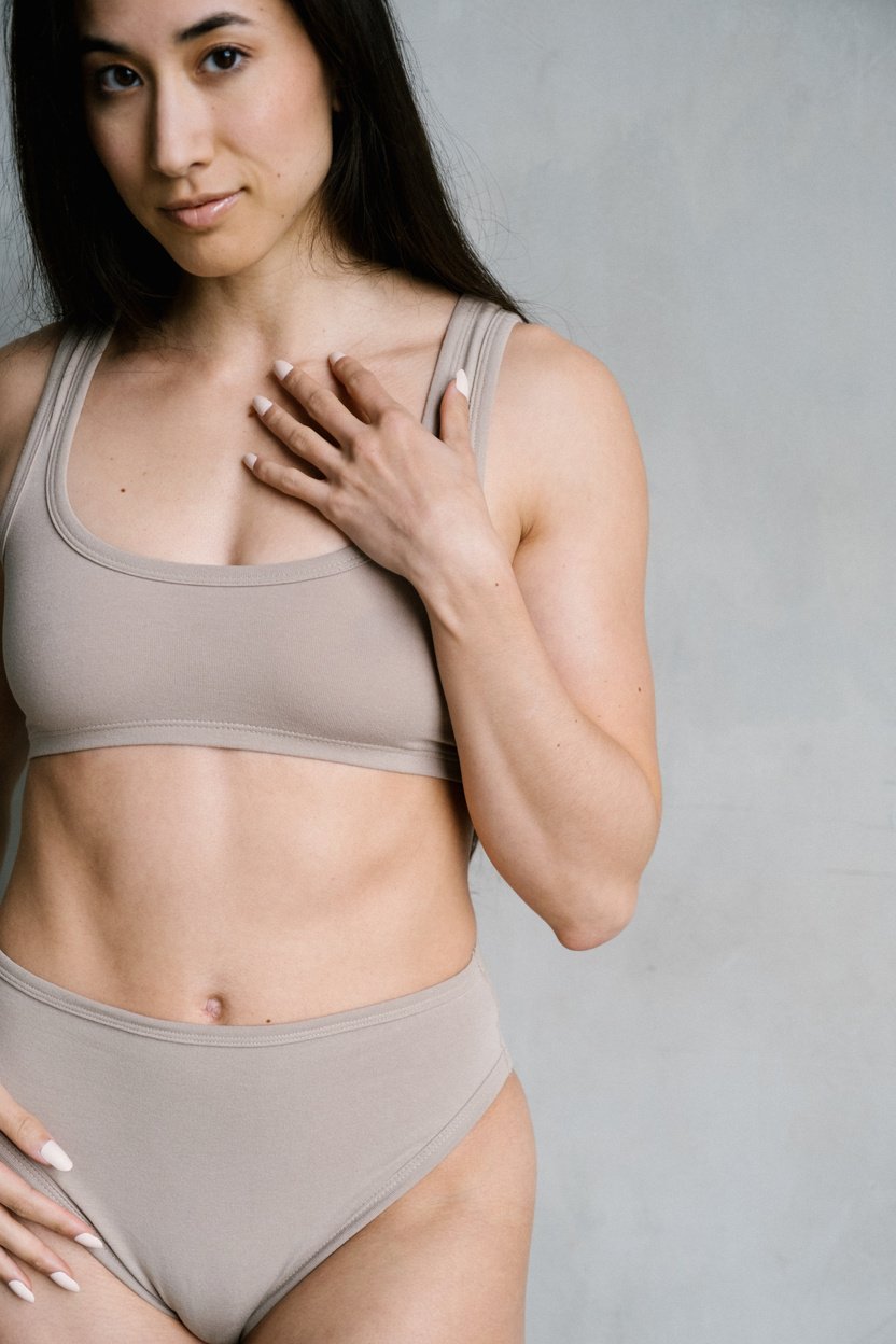 Confident Woman in Underwear